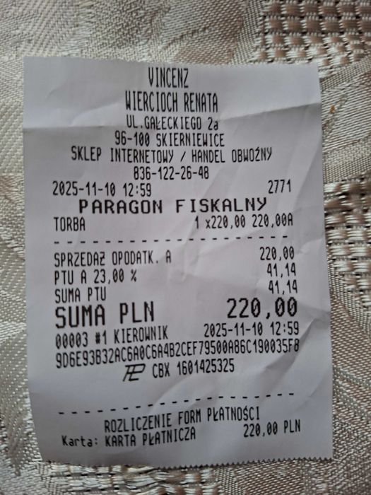 Sprzedam Torbe biala nowa nie uzywana