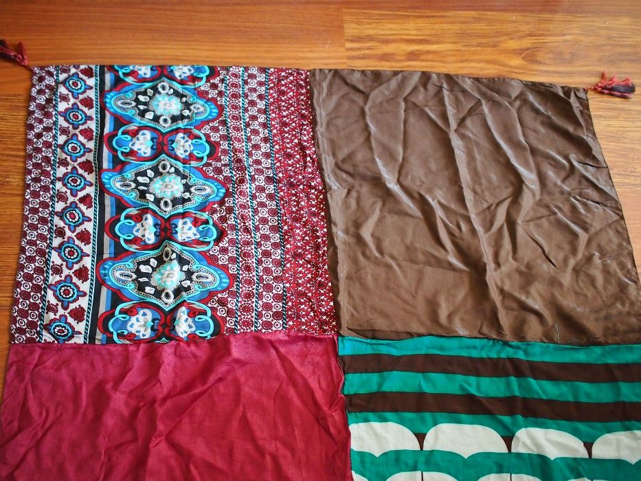Toalhas de mesa étnicas Shabby Chic patchwork 100x100cm