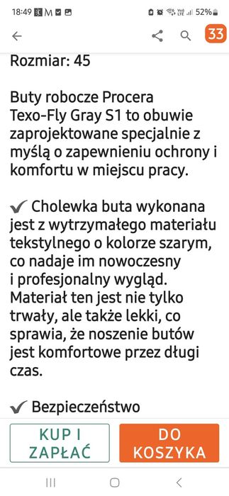 Buty robocze BHP 45 oddychające przewiewne