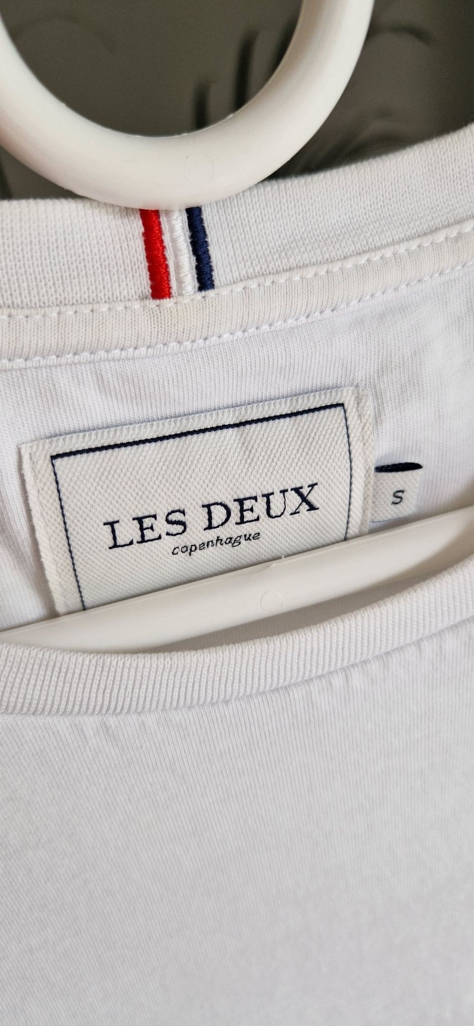 Biała bluzka męska z krótkim rękawem Les Deux rozmiar S