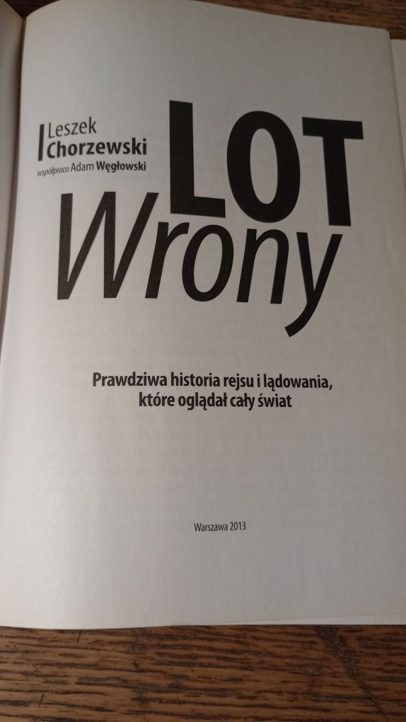 Lot Wrony. Leszek Chorzewski