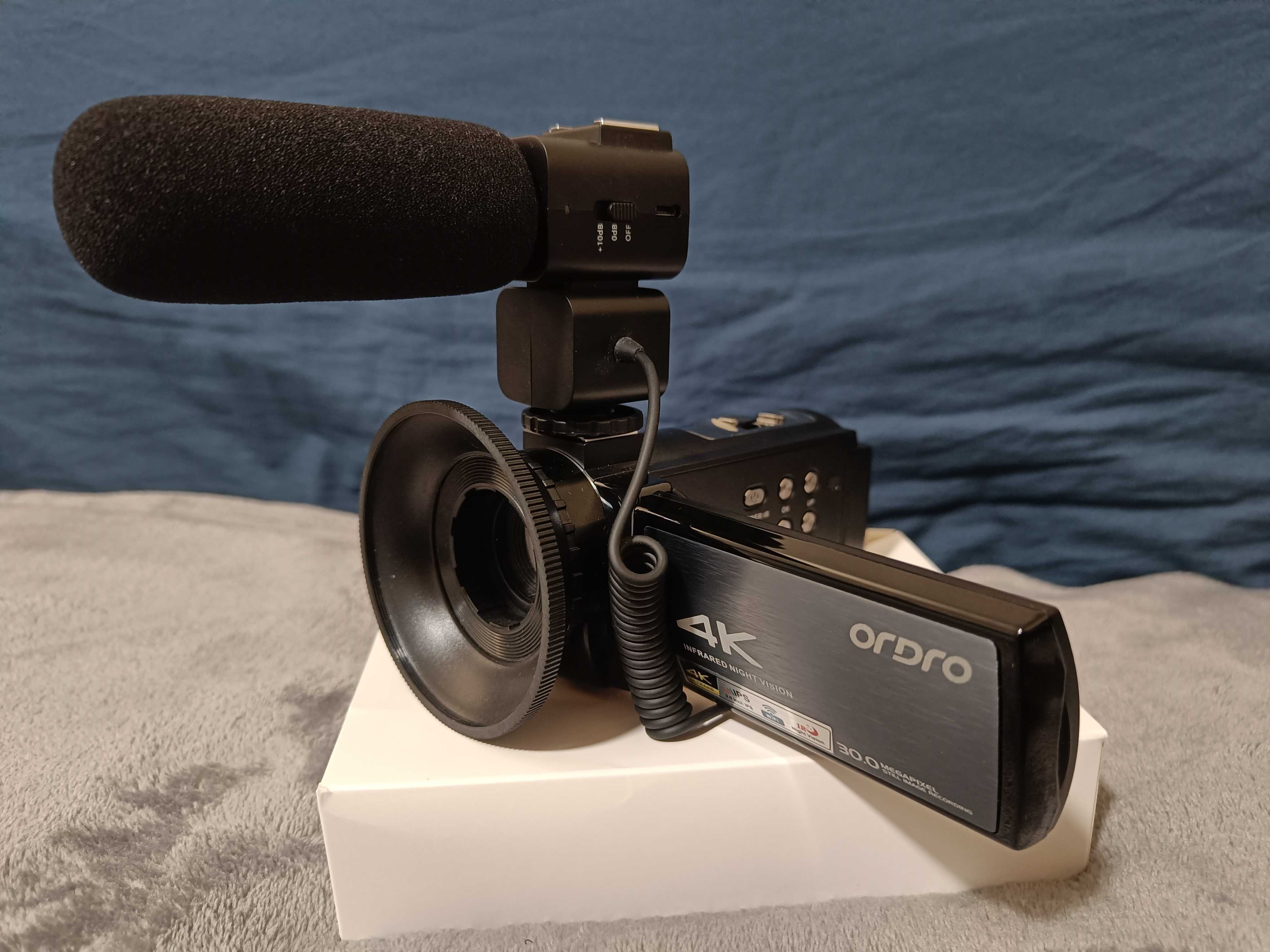 Kamera cyfrowa DVC Ordro HDR – AE8 4k z bogatym wyposażeniem + lampa