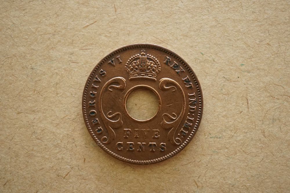 Lote 4 Moedas da África Oriental - George VI