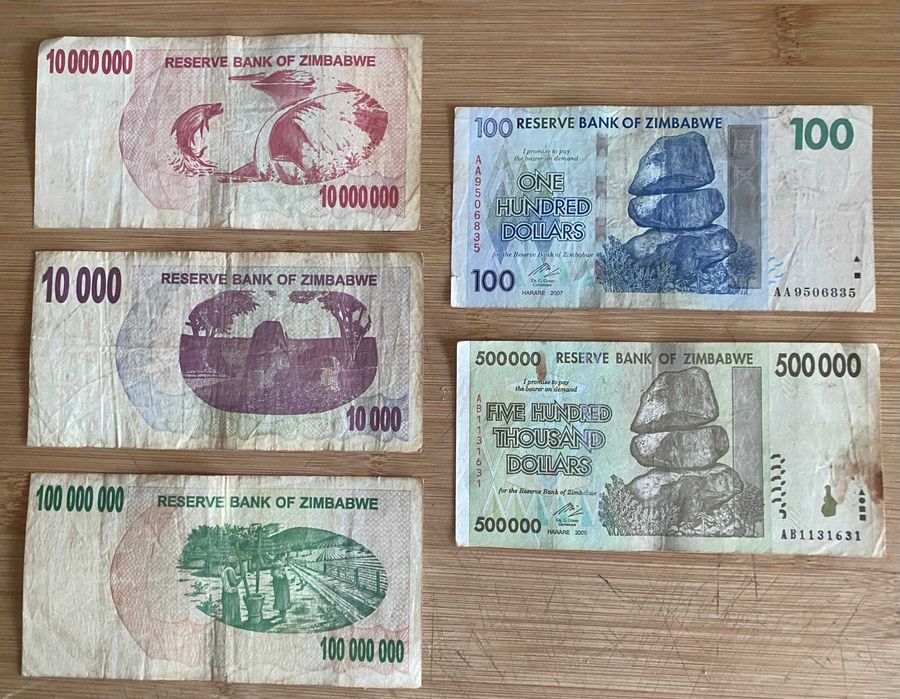 Cinco notas do Zimbabué