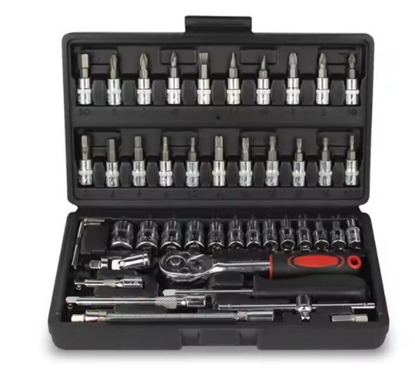 Набір інструментів  46 предметів у кейсі з трещеткой