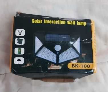 Lampa solarna 100 LED z czujnikiem ruchu, reflektor