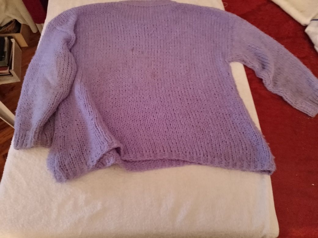 Deseja agasalhar-se?Camisola Roxa quentinhaXL-5E-Casaco Malha2EDesde2E