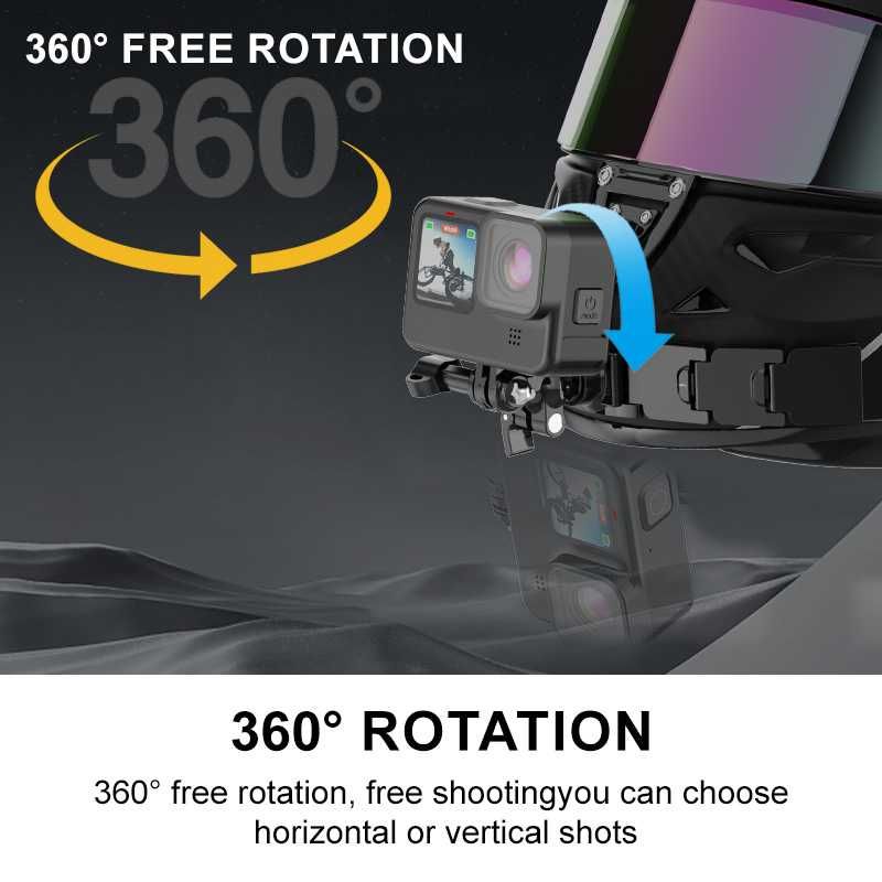 Uchwyt na podbródek kasku na kamerę GoPro Insta360