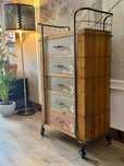 Komoda na kółkach loft retro wys. 120 cm