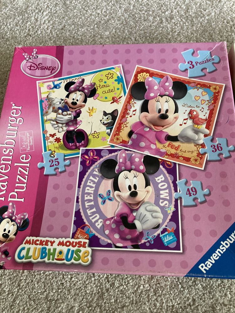 Disney puzzle myszka mini 3 w 1 dla czterolatki