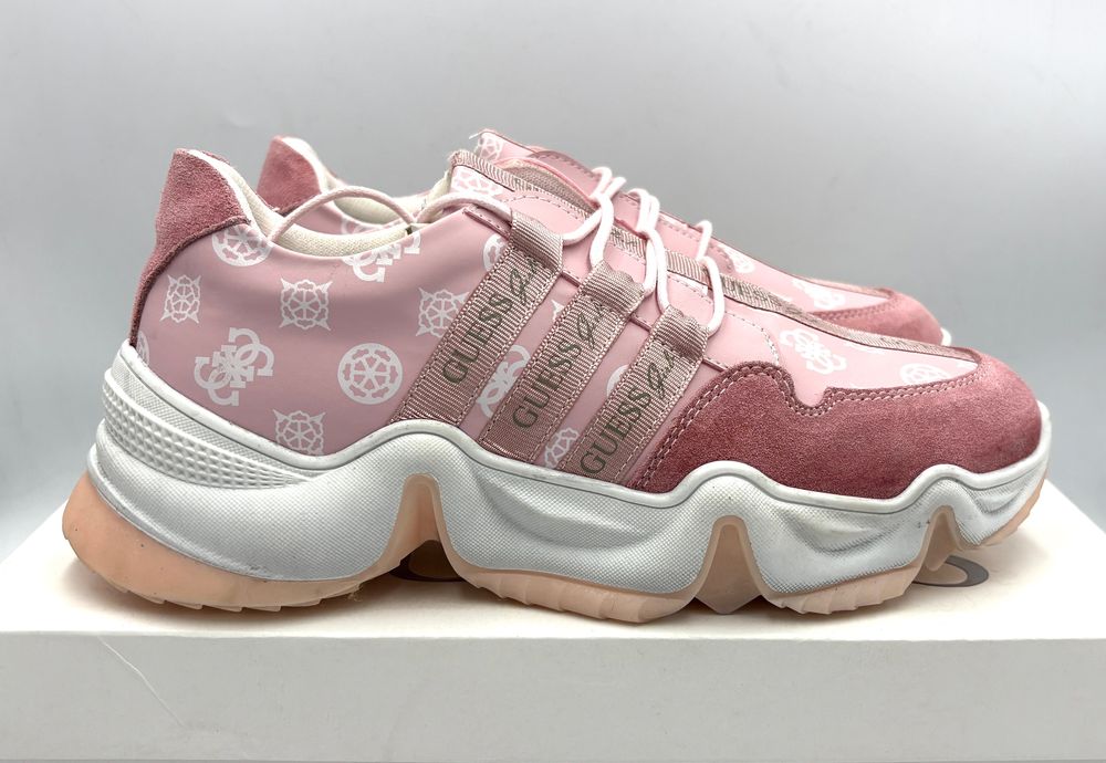 ‼️Nowe oryginalne sneakersy GUESS Renata różowe 39 AZ 230 ekoskóra