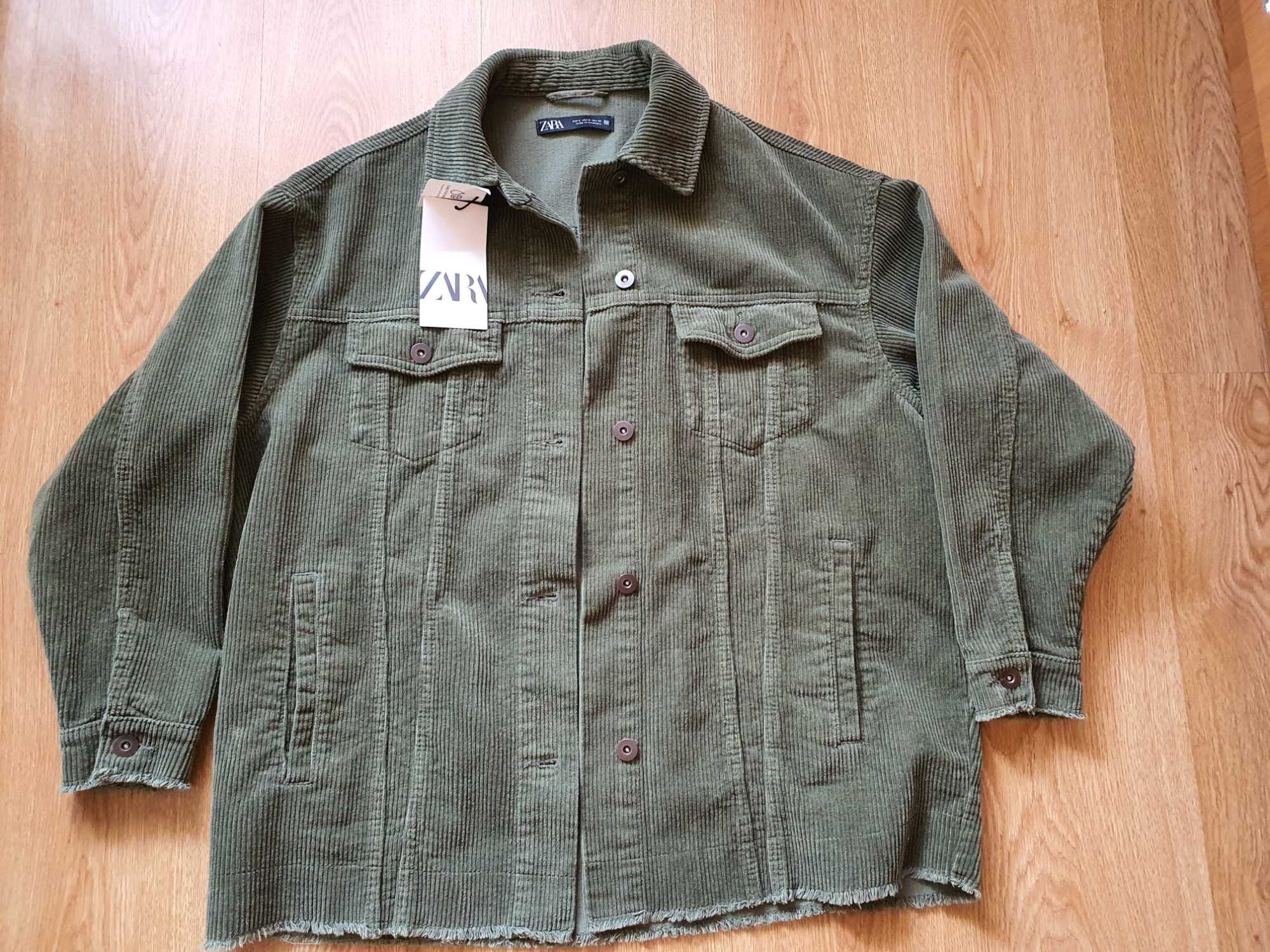 Zara sztruksowa kurtka oversize