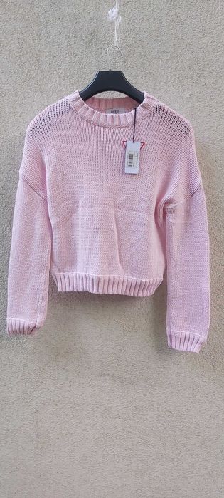 NOWY różowy sweter GUESS M dzianina pink a075 it44