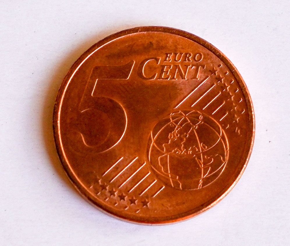 Moeda como Nova de 5 Cent Portugal 2023 - troca por moeda do Mónaco
