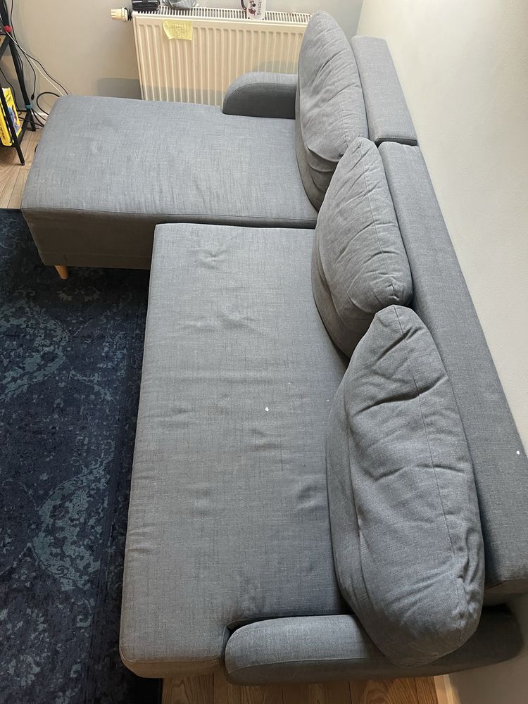 Kanapa IKEA rozkładany narożnik szary