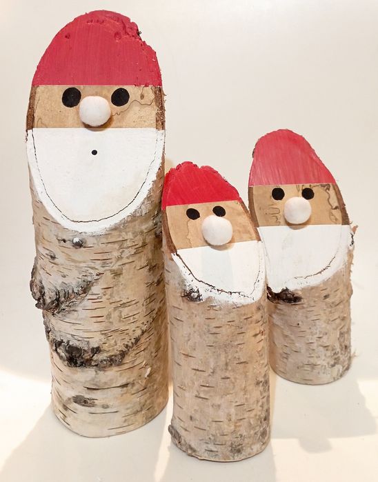 Mikołaje świąteczne drewniane