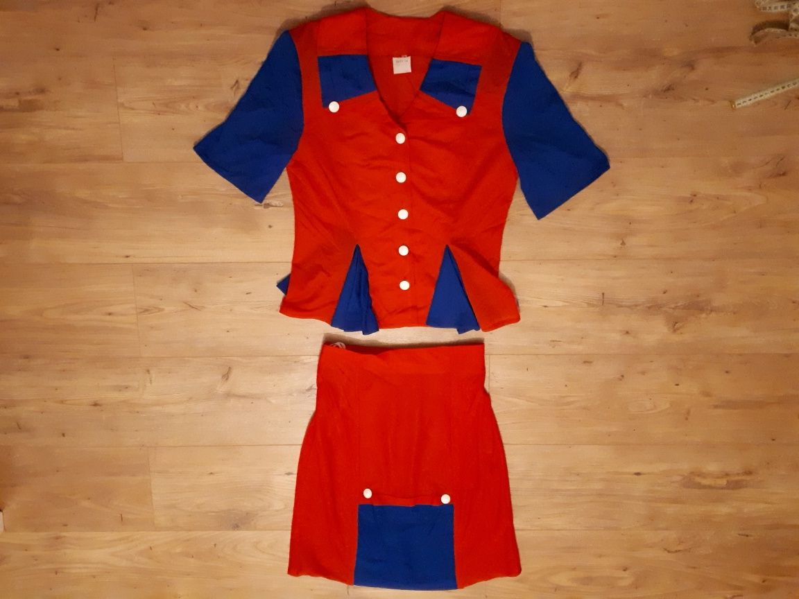Strój sprzątaczka kostium uniform mundurek przebranie stewardessa M L