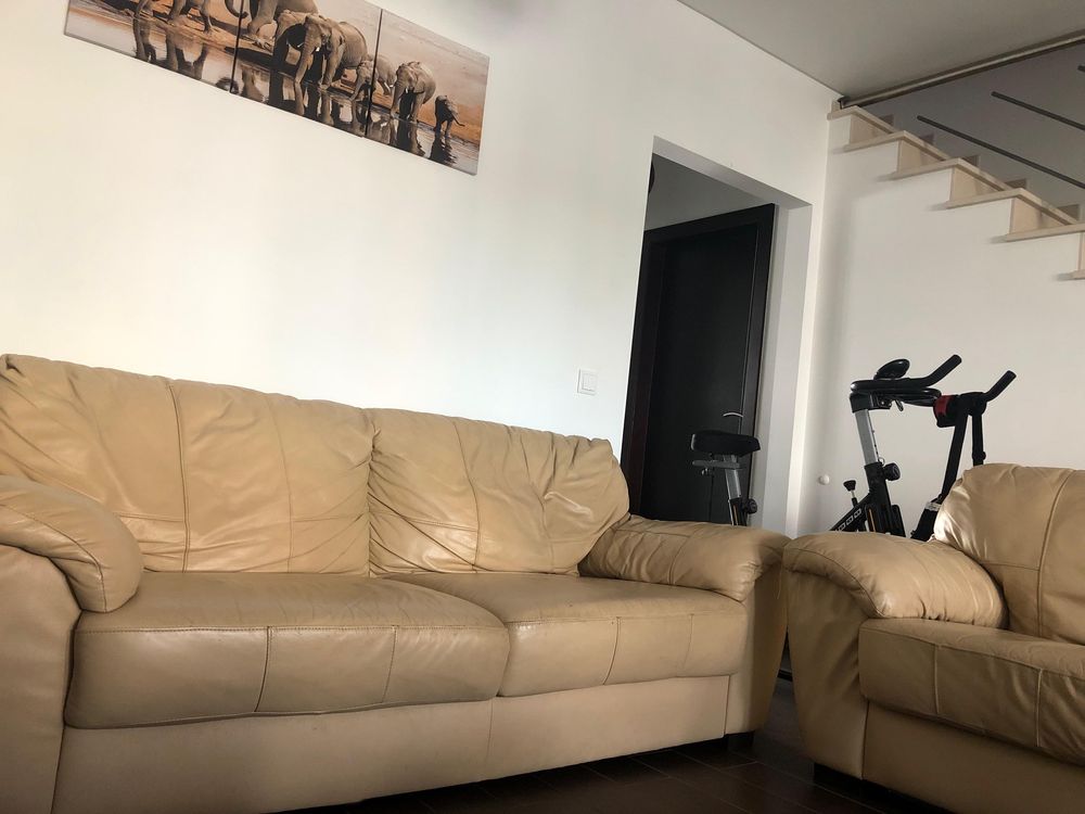 2 Sofas em pele Para Desocupar Urgente