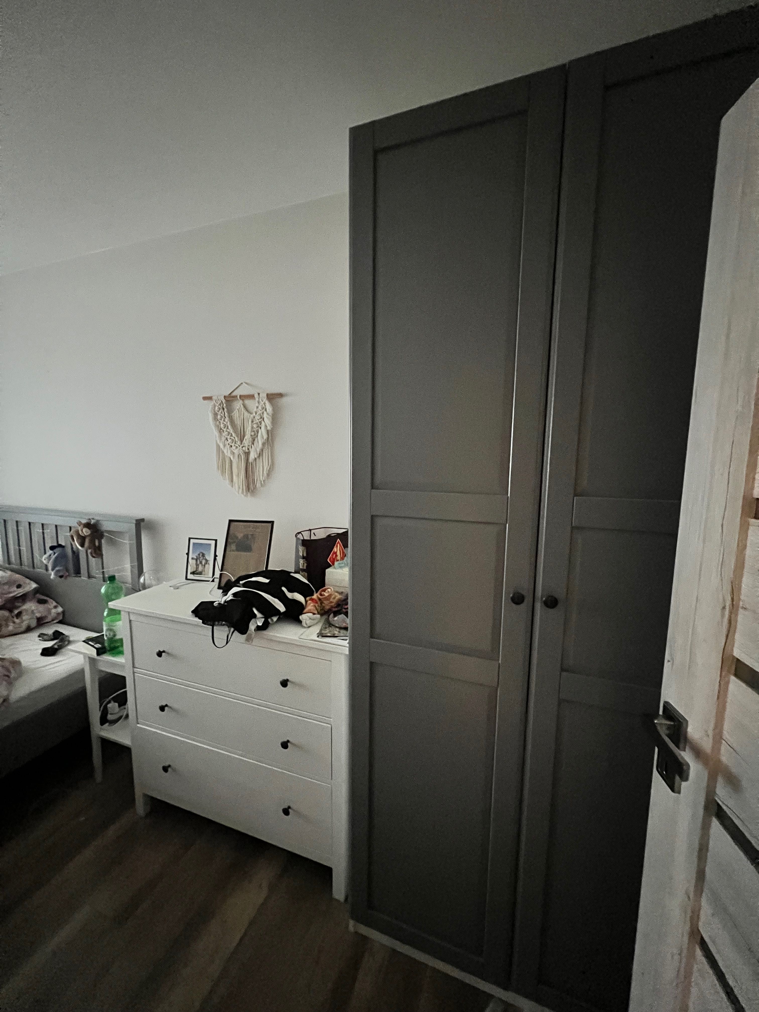 Drzwi Tyssedal 2 skrzydła Ikea szare