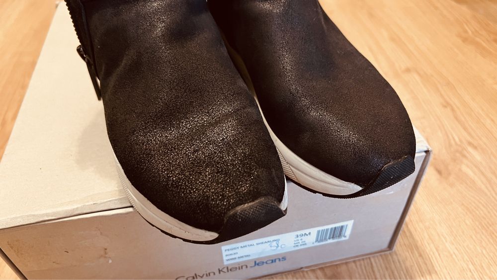 Черевики Calvin Klein фірмові оригінал зимові сапоги боти ботинки