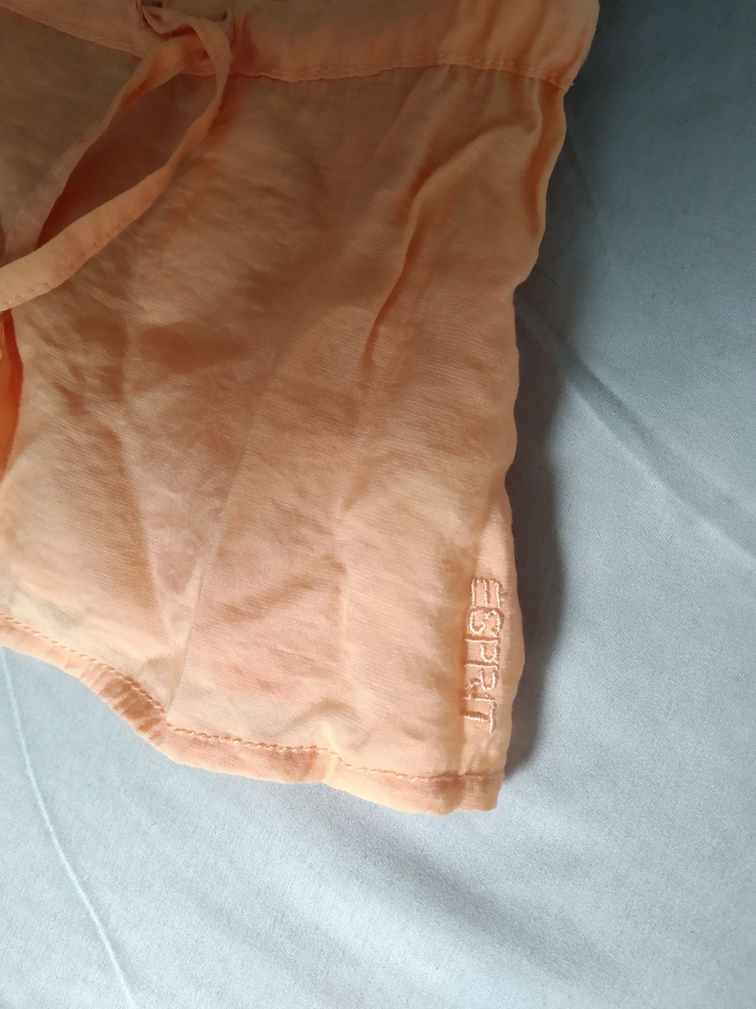 Bluzka letnia ESPRIT tunika na ramiączka brzoskwiniowa 36S