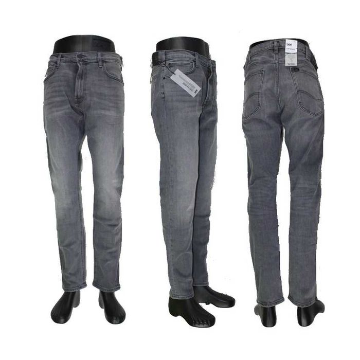 Męskie jeansy Lee Luke - Slim Tapered L719PYMO nowe szare - W38/L32