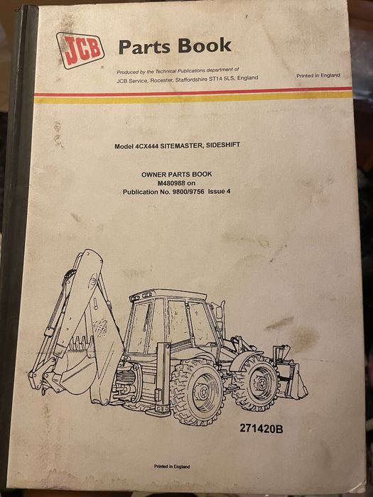 Katalog części koparko-ładowarka JCB 4CX SITEMASTER