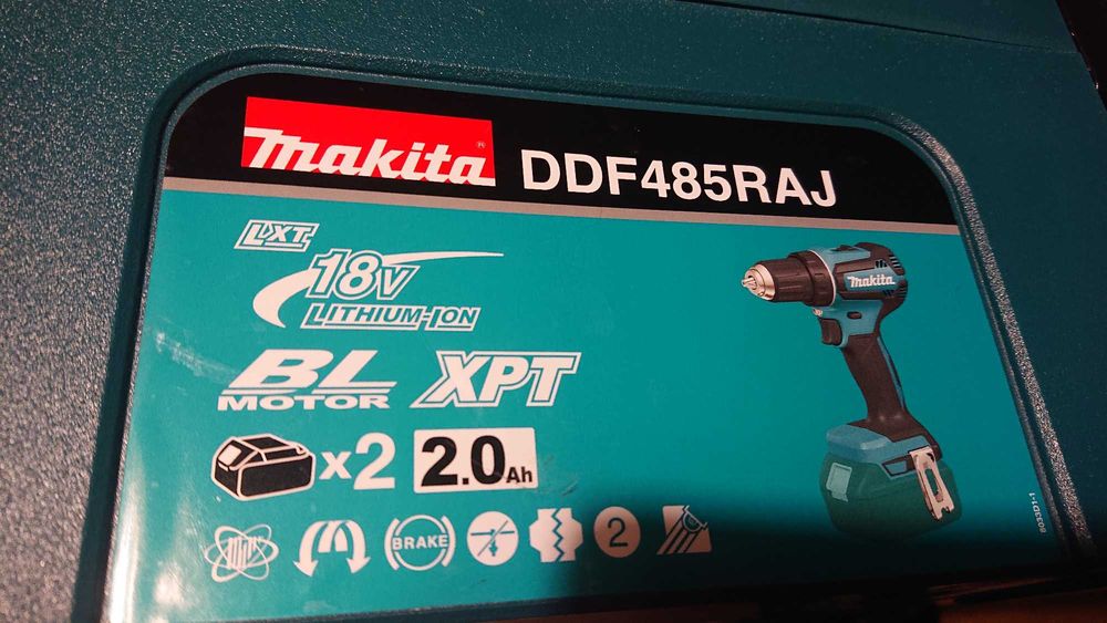 MAKITA DDF485 akumulatorowa wiertarko-wkrętarka 50Nm 18V +2 x Aku 2Ah