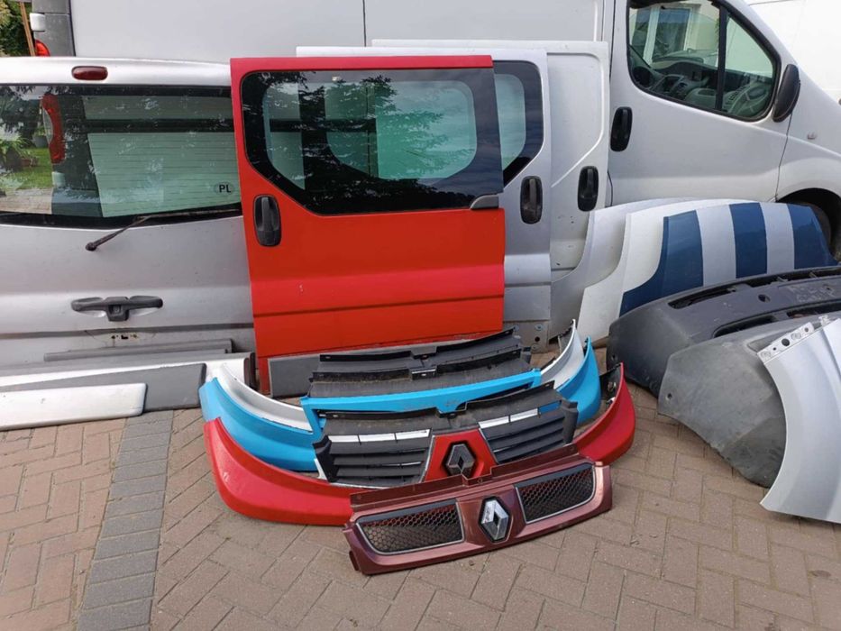 Renault Trafic Opel Vivaro maska zderzak błotnik pas drzwi kolory CZĘŚ