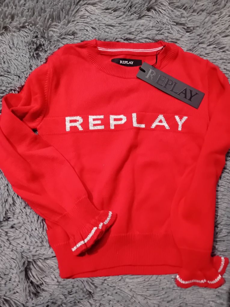 Nowy Czerwony sweterek Replay 110