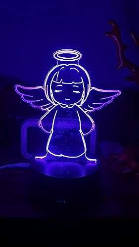Akrylowa lampka dekoracyjna, led rgb, "aniołek"