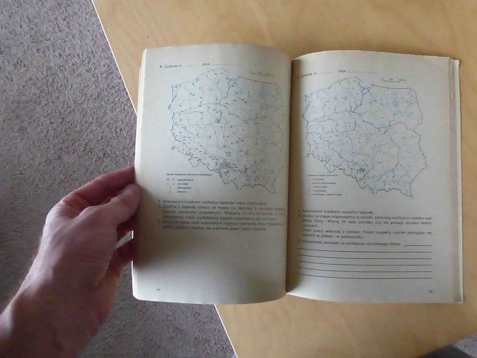 Geografia zeszyt ćwiczeń 8. Danuta Licińska. WSiP 1985