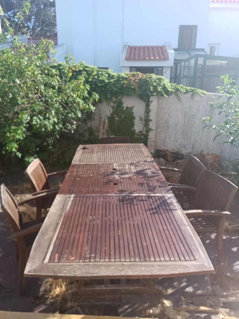 Mesa de Jardim de madeira nordica 260x100x80