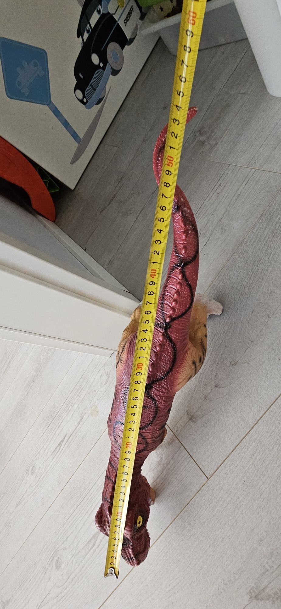 T-rex Gigant dinozaur 55cm gumowy, z dźwiękiem