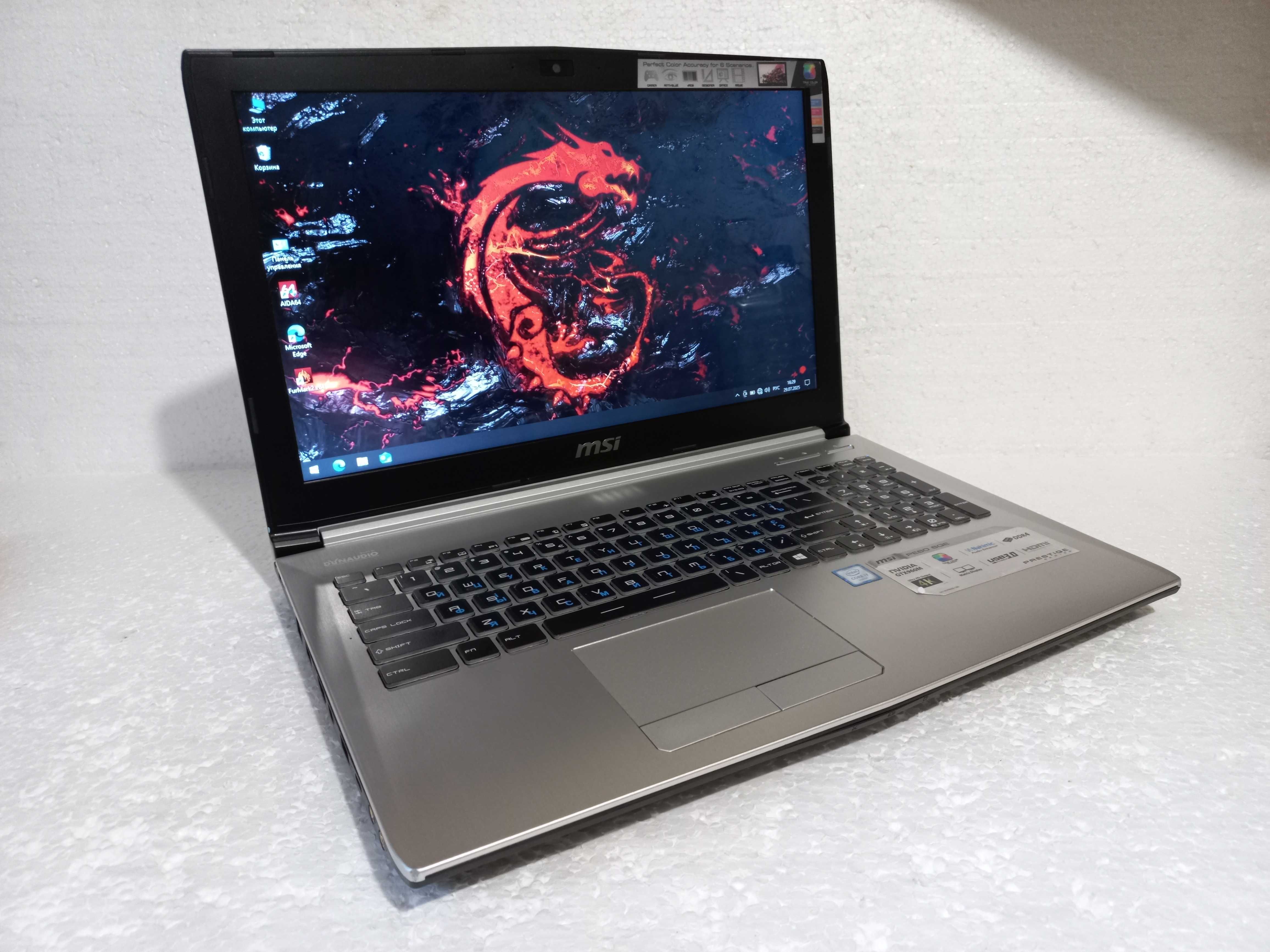 Игровой MSI Prestige PE60  /Intel Core i7/ 16 RAM/ ТОП Видео GTX GDDR5