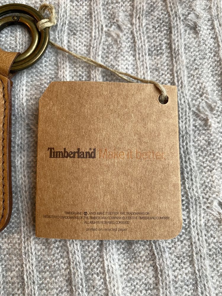 Брелок Timberland ботинок оригинал кожаный для ключей