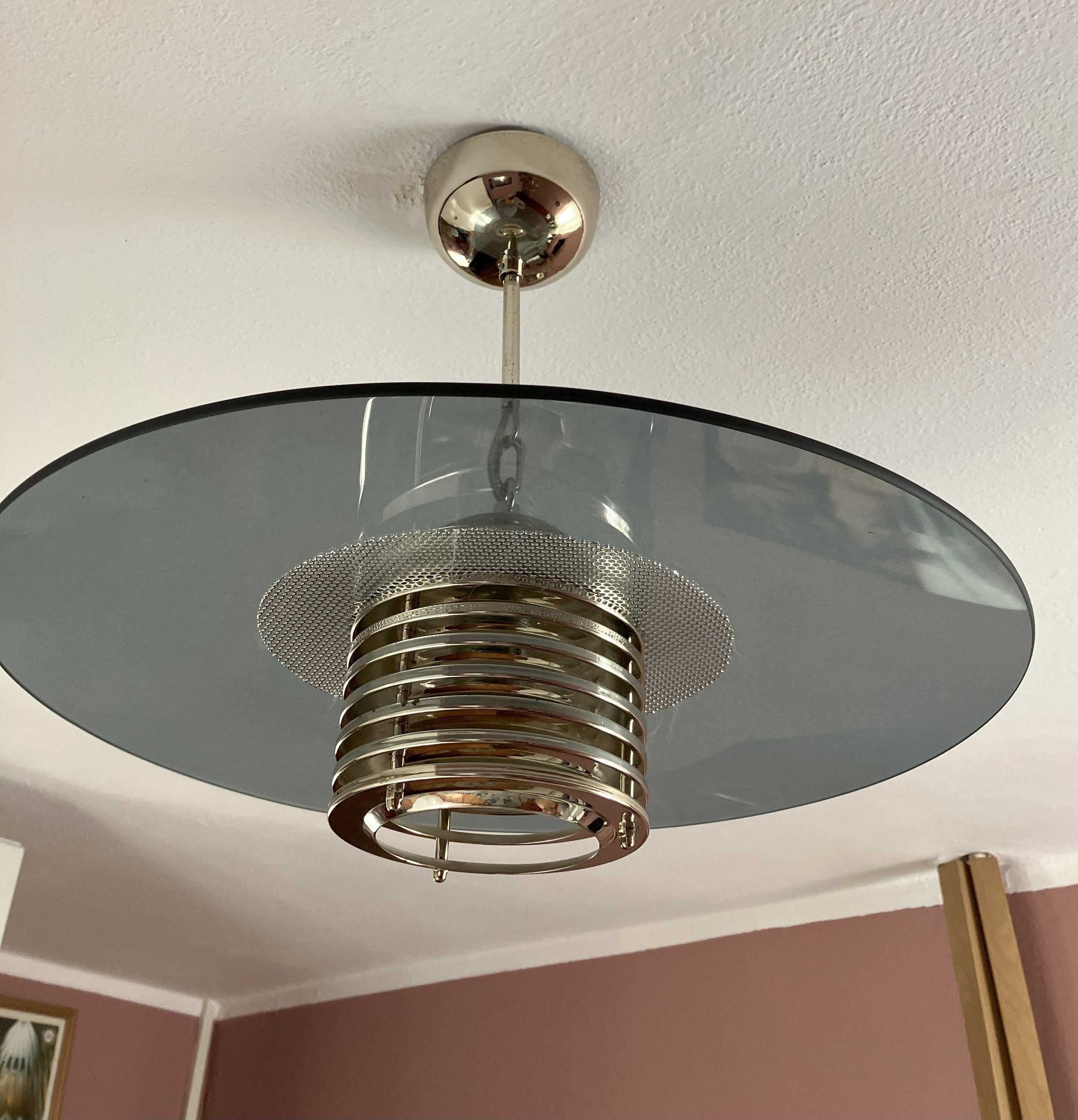 Lampa wisząca szklana okrągła