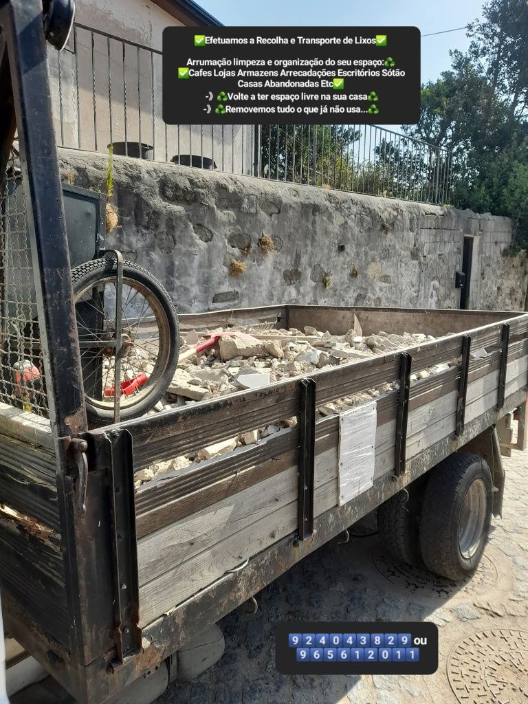 Faço cargas de Entulho Madeira Pladur Resíduos Monos
