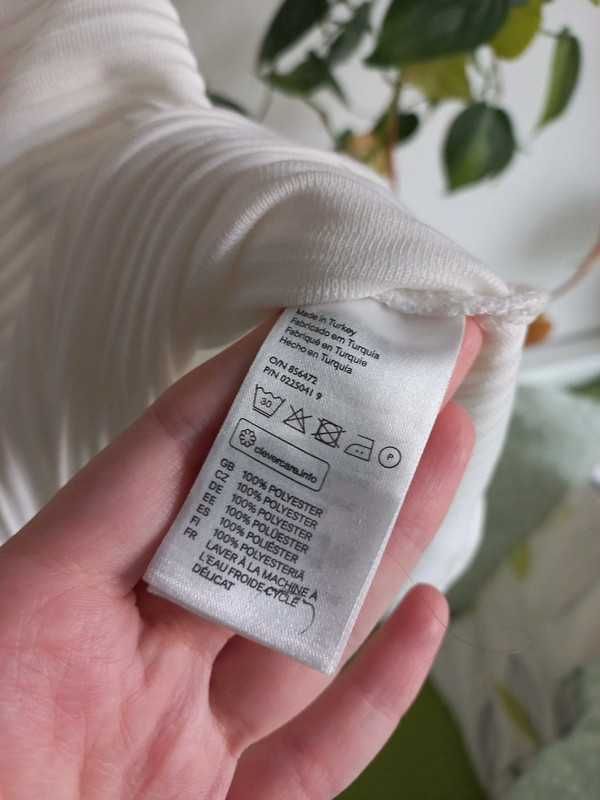 Biała sukienka na ramiączkach h&m M