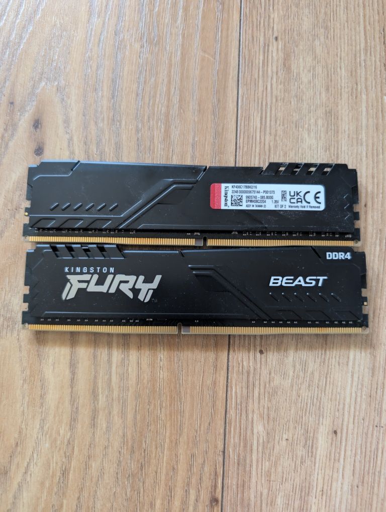 Kingston FURY 16GB (2x8GB) 3600MHz CL17 Beast Black