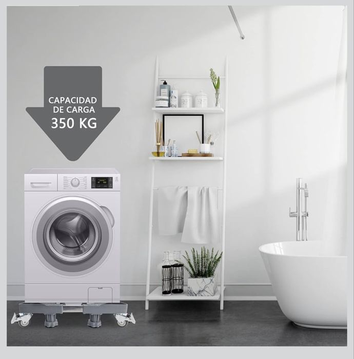 Base de máquina de lavar com 4 rodas giratórias