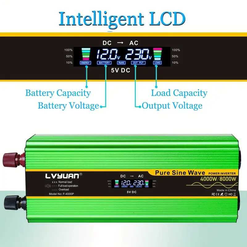 Inwerter czystej fali sinusoidalnej 4000 W  8000W AC   12 V lub 24 v