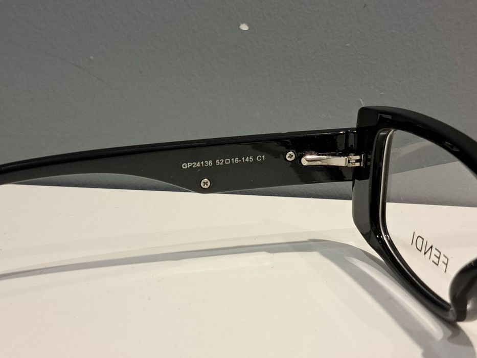 FENDI nowe damskie czarne oprawki korekcyjne okulary zerówki