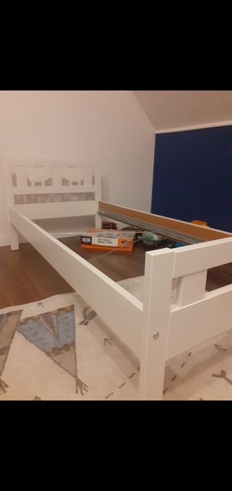 Łóżko ikea kritter rama białe