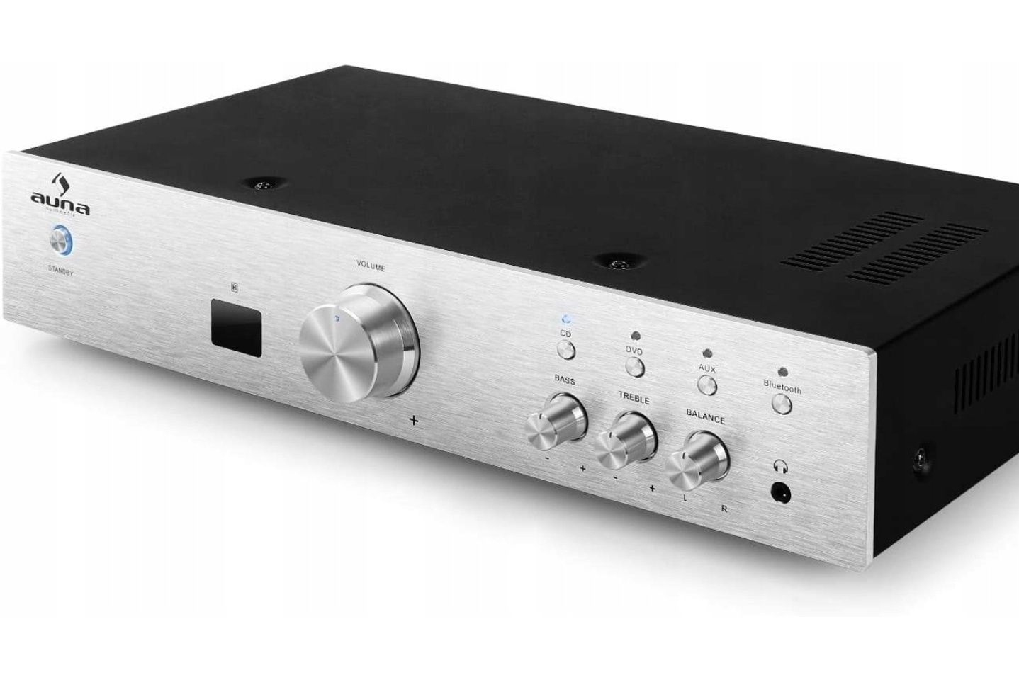 Wzmacniacz Auna 600 W bluetooth  srebrny pilot
