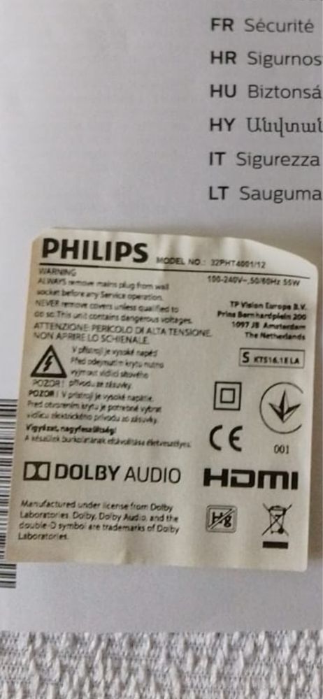 Telewizor z uszkodzoną matrycą
