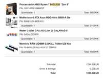 Ryzen 9800x3d Rog strix B850-A gaming Lian LI Galahad II 32gb gskill