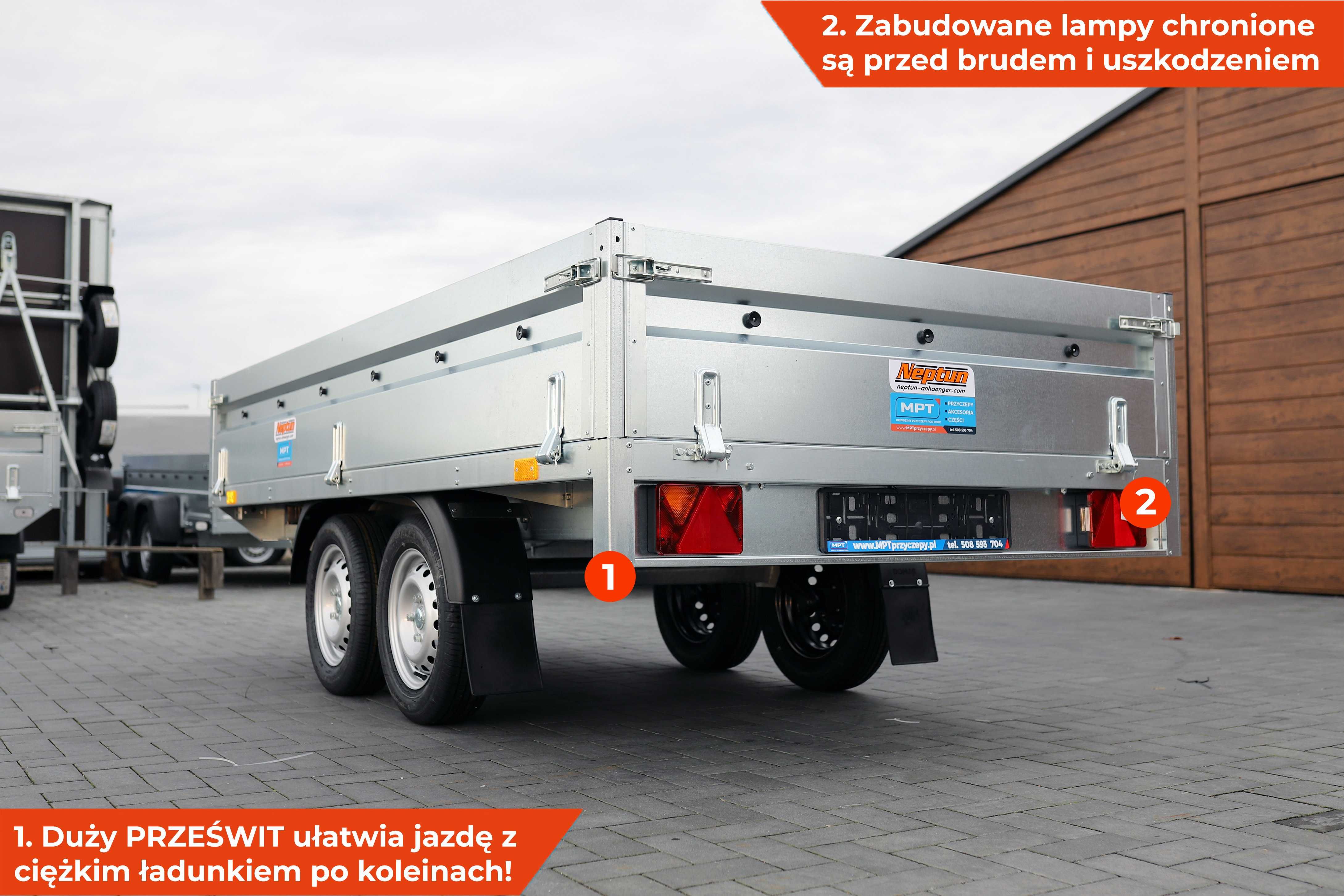 Nowa przyczepka samochodowa 302 x 151 x 40 NEPTUN N7-302 2 KPS GN273
