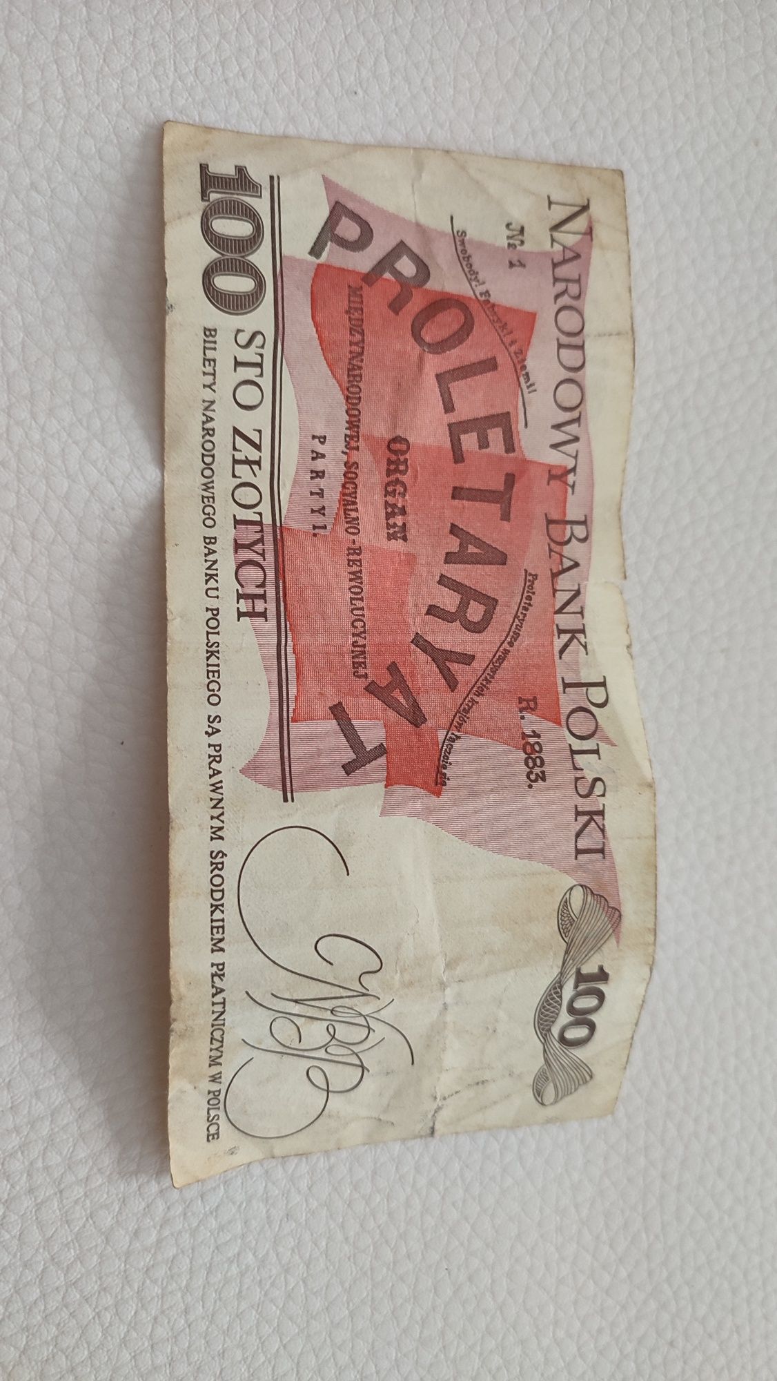 Stare 100 zł z PRL rok 1988