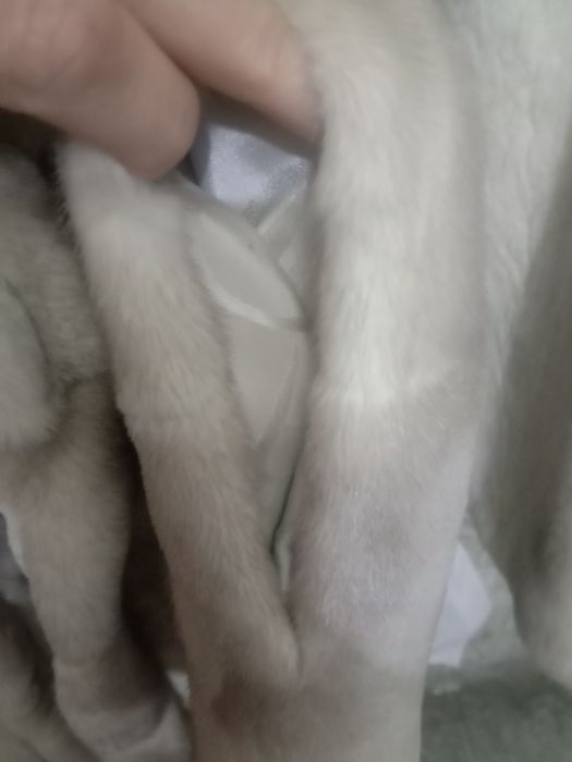 Длина 110см. Норковая шуба с соболем. Натуральная шуба